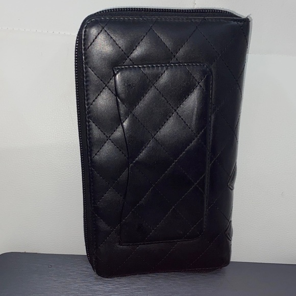 Authentic Chanel Cambon Ligne Quilted CC Zip Around Wallet Black Lambskin - Picture 7 of 15